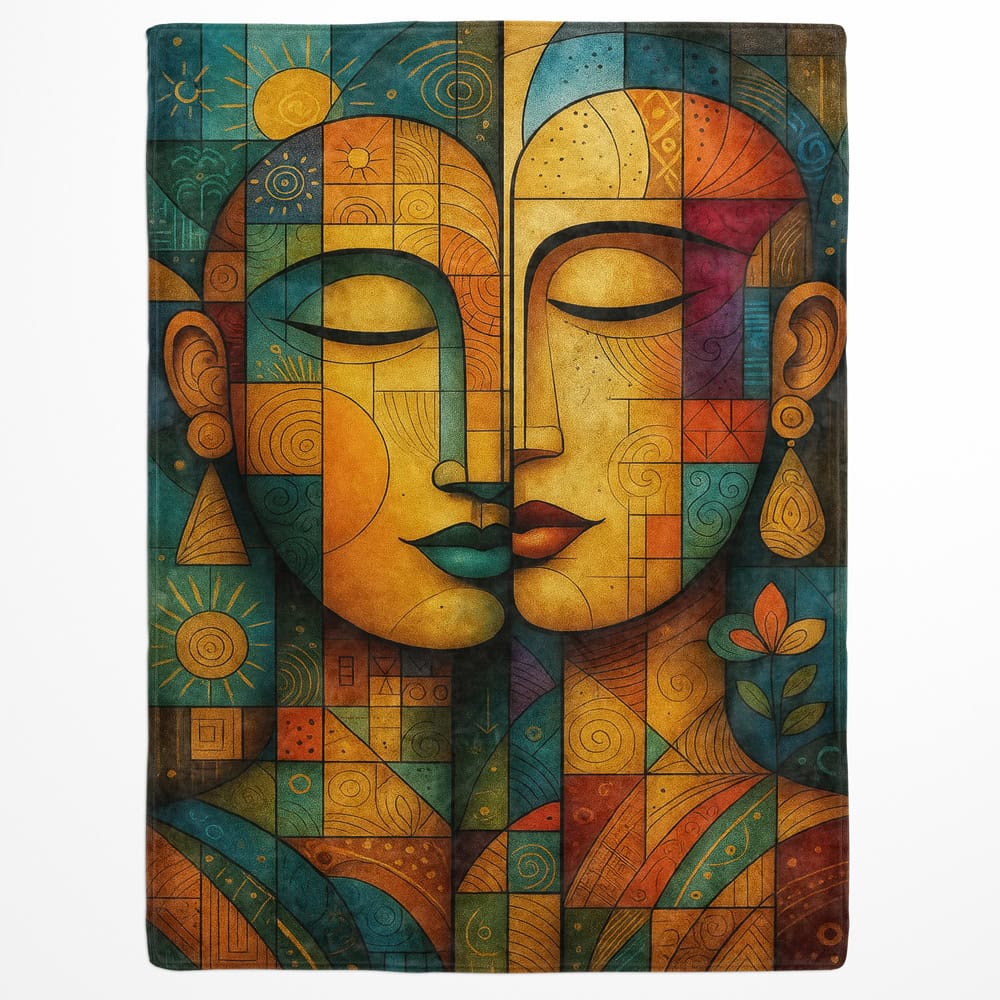 Plaid double visage mosaique