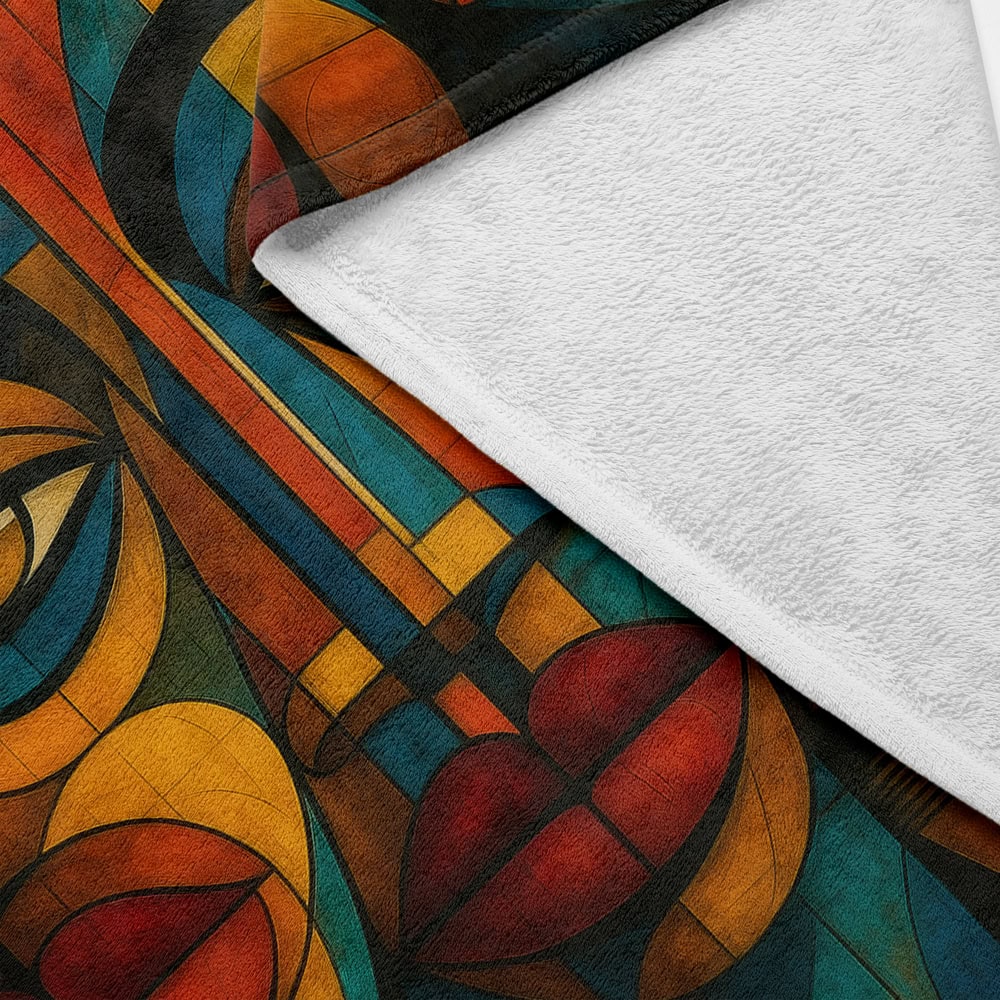 Plaid visage cubisme