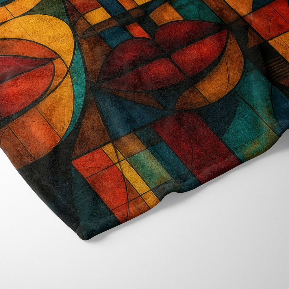 Plaid visage cubisme