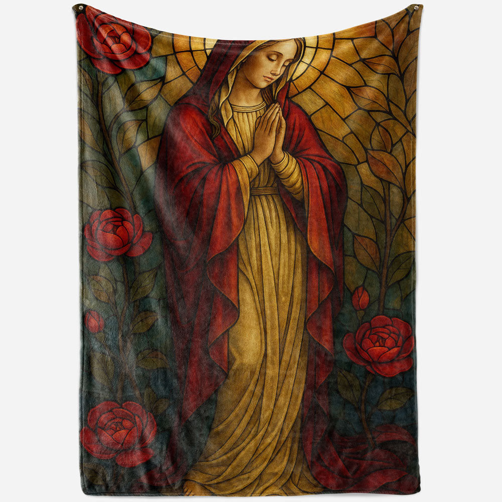 Plaid vierge Marie vitrail