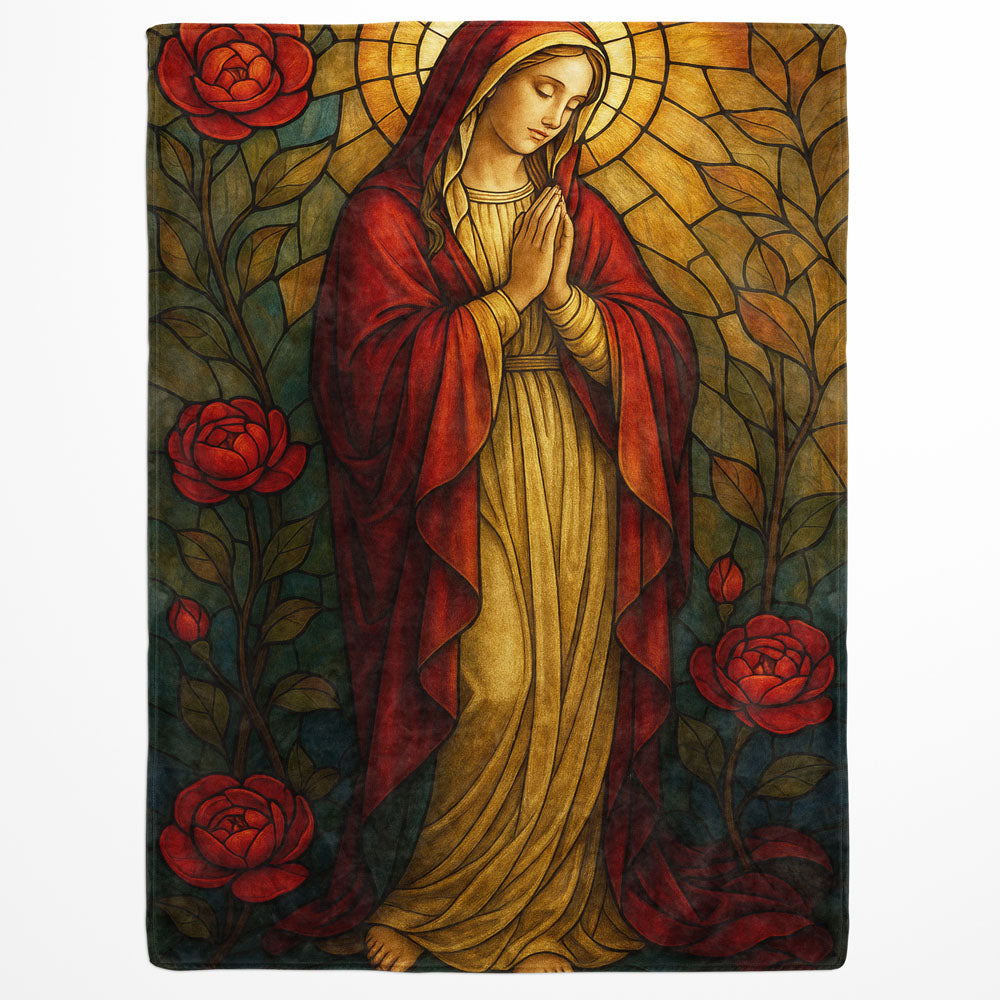 Plaid vierge Marie vitrail