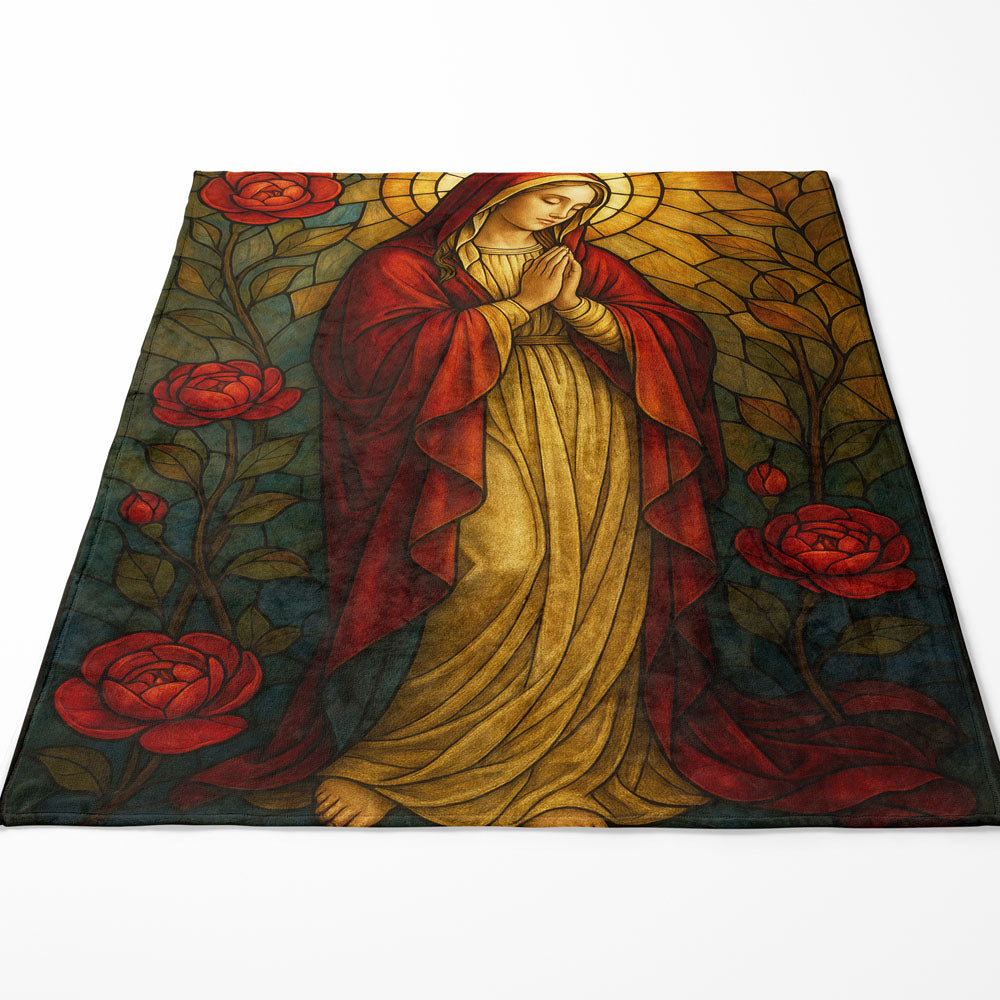 Plaid vierge Marie vitrail