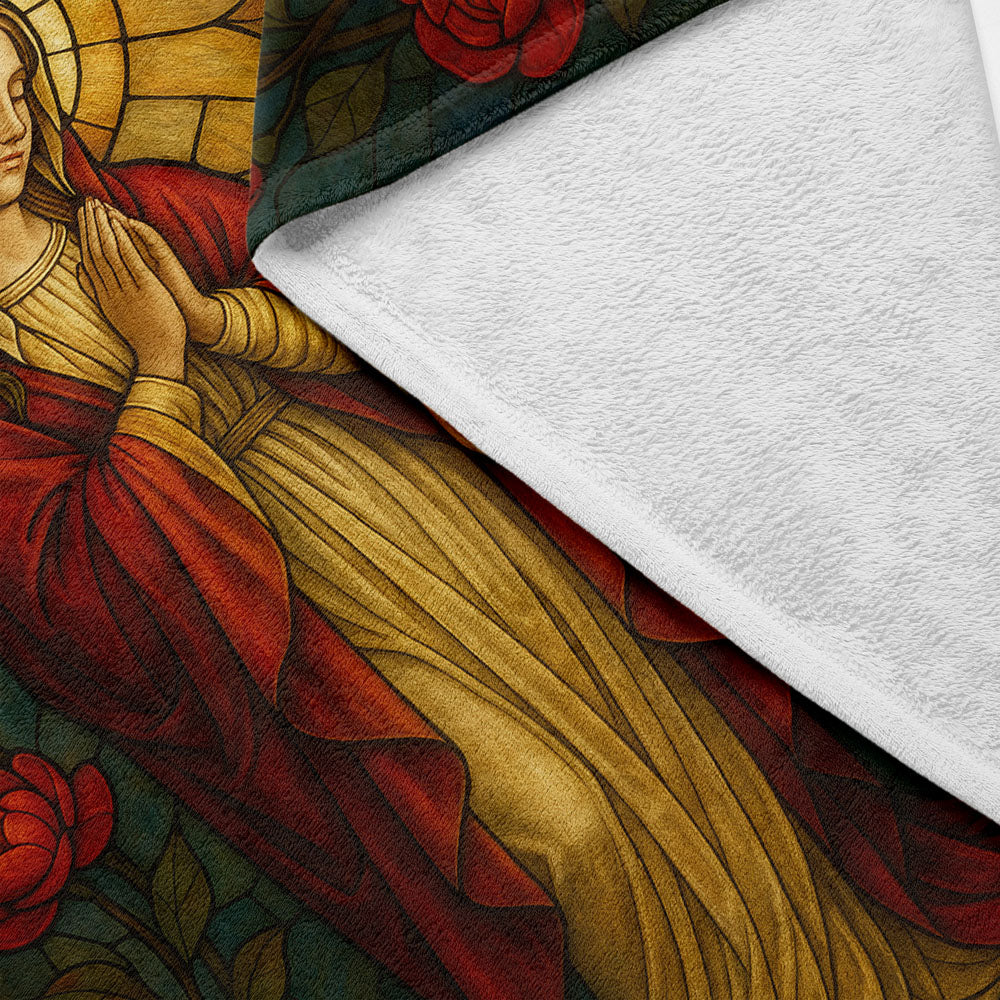 Plaid vierge Marie vitrail