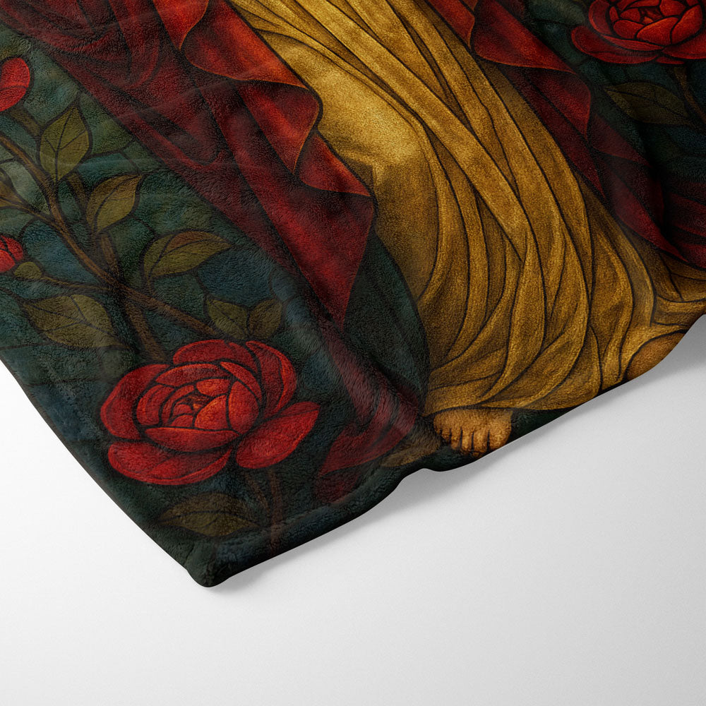 Plaid vierge Marie vitrail