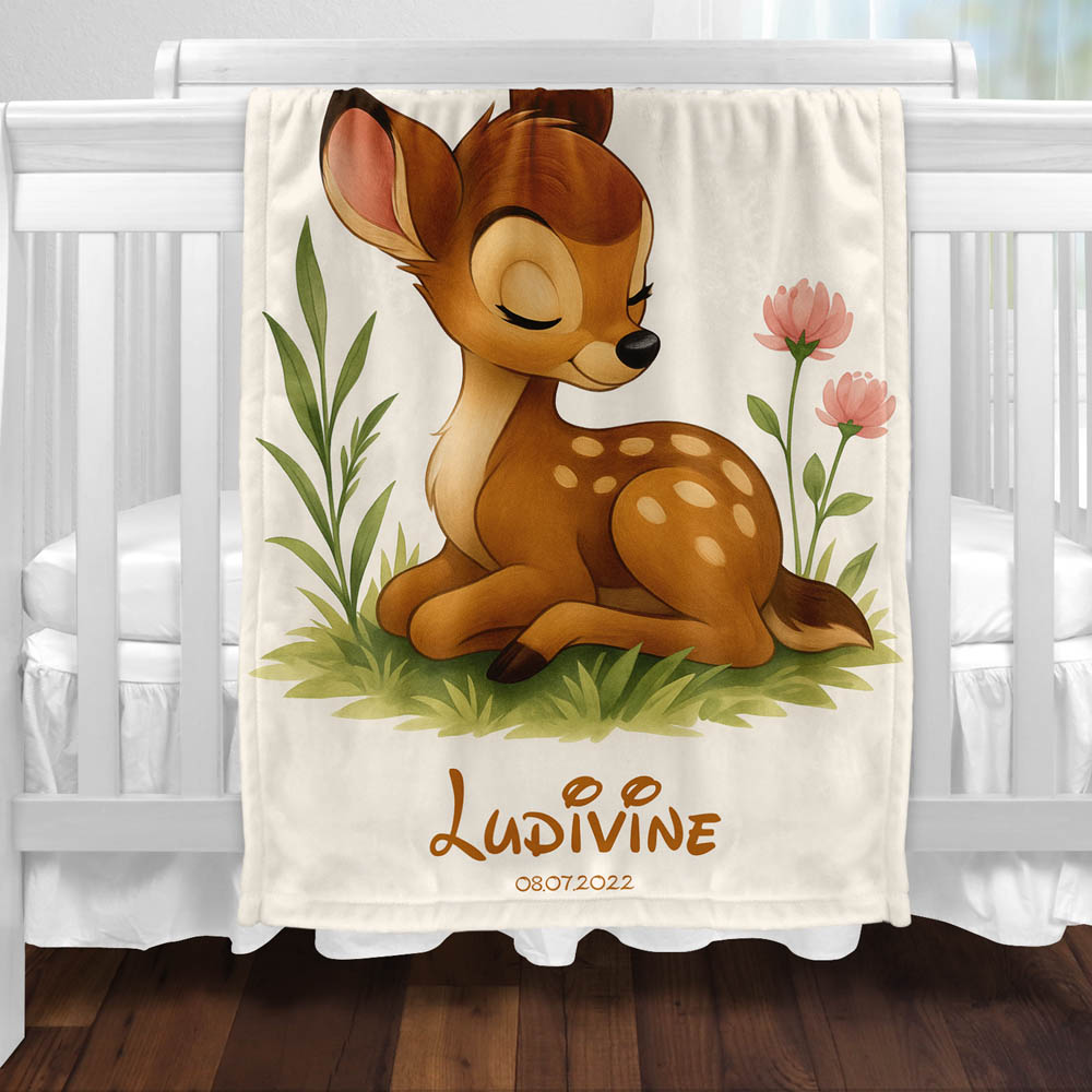 Plaid enfant faon